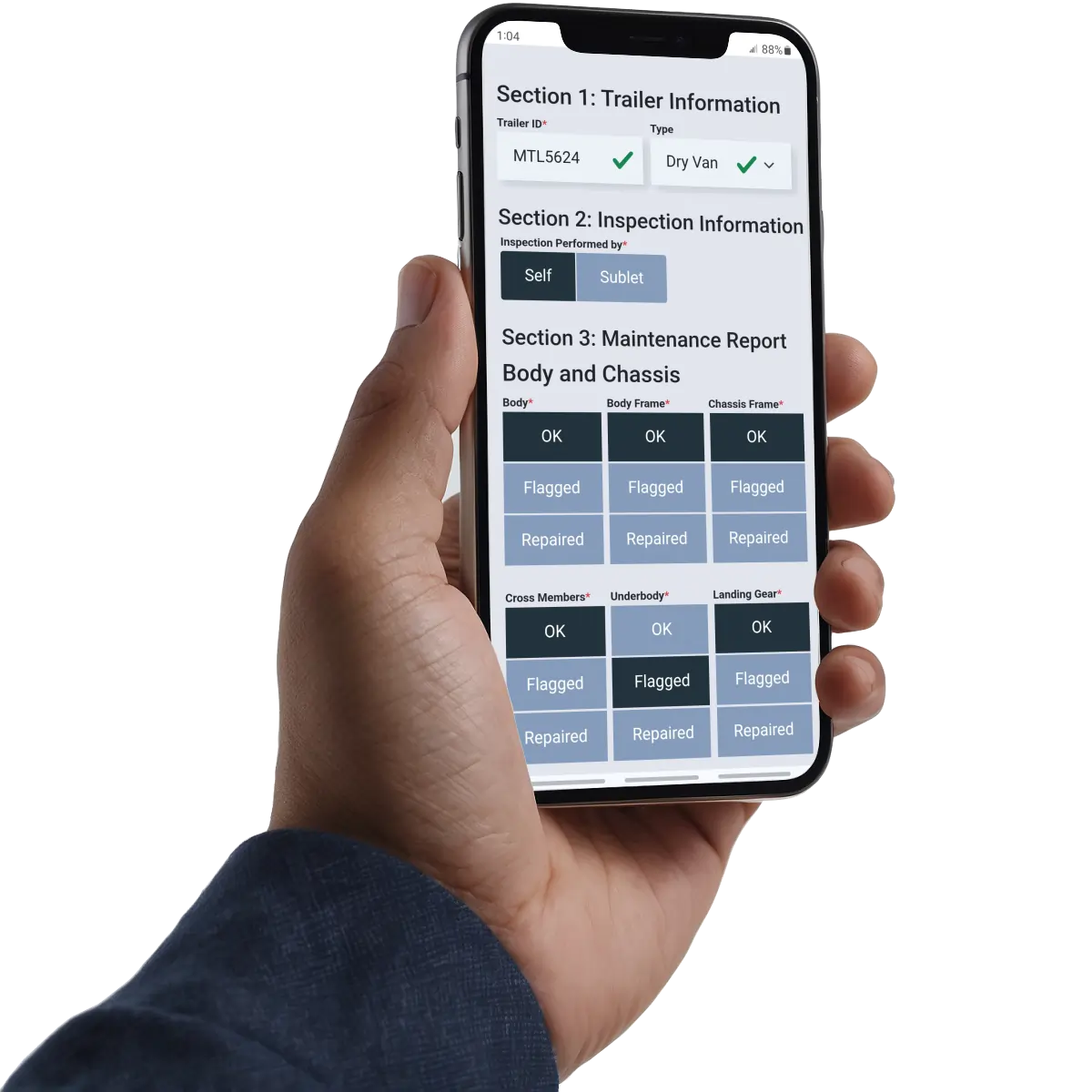 DVIR Tractor Trailer Inspection